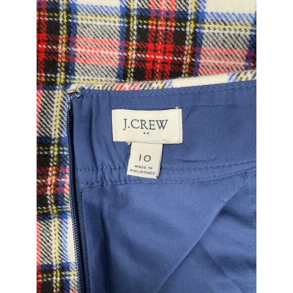 J. Crew Red and Blue Plaid Mini Skirt - Picture 4 of 9